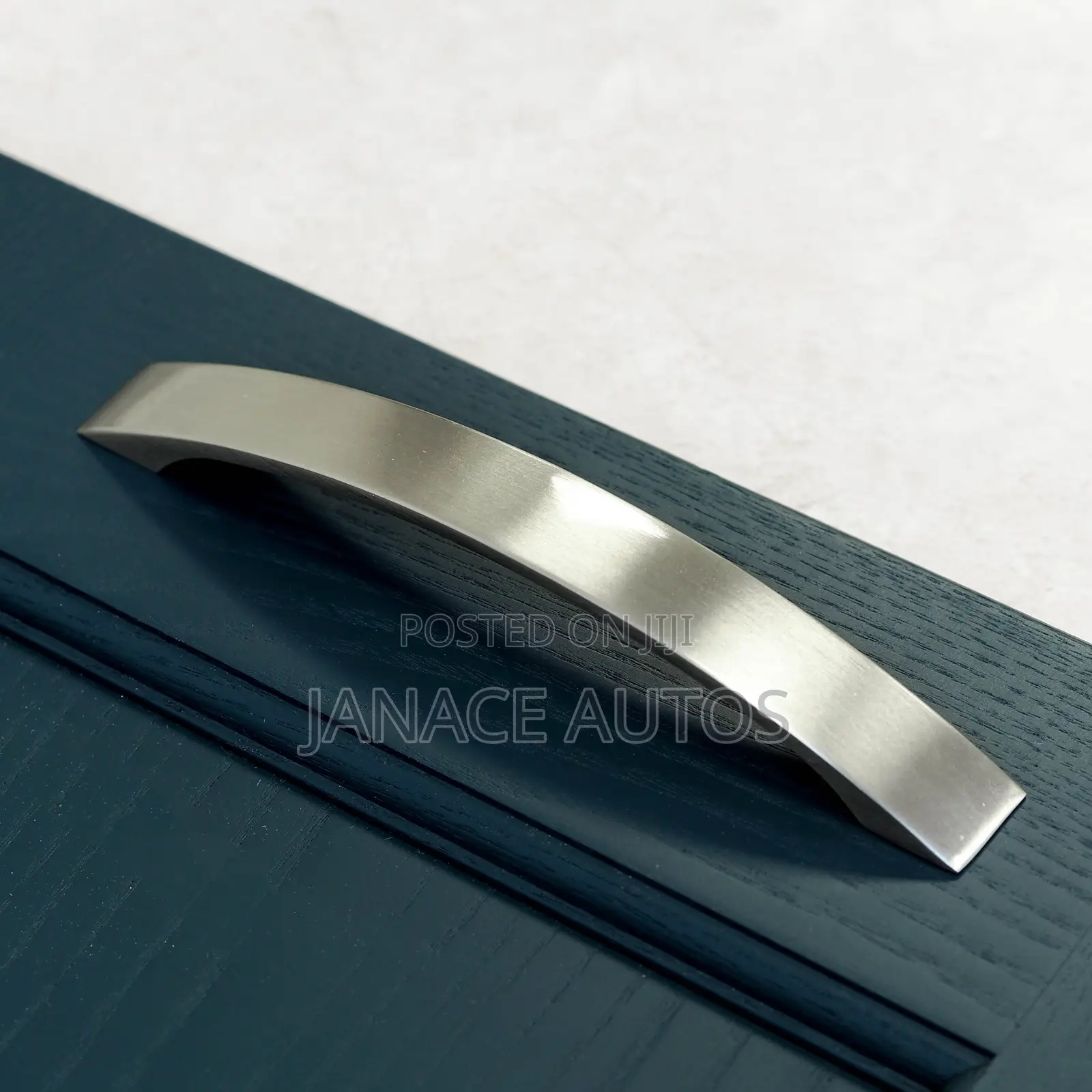 2x Brushed Nickel Cabinet Strap Curved Handle 160mm