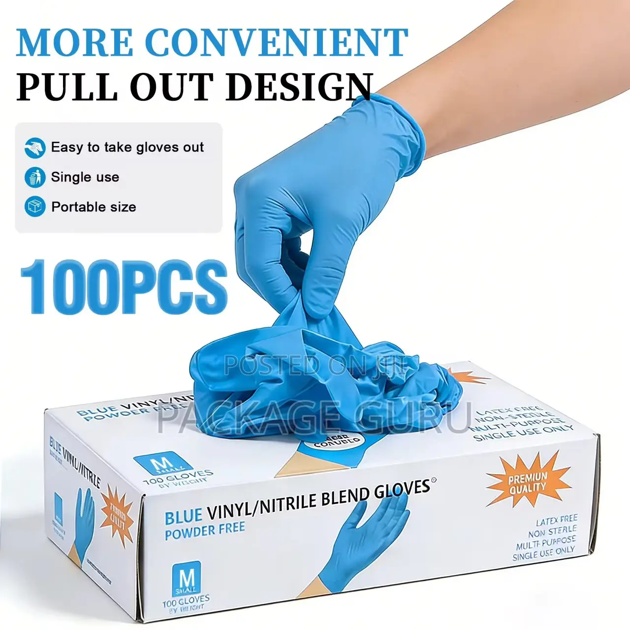 Vinyl/Nitrile Blend Hand Gloves