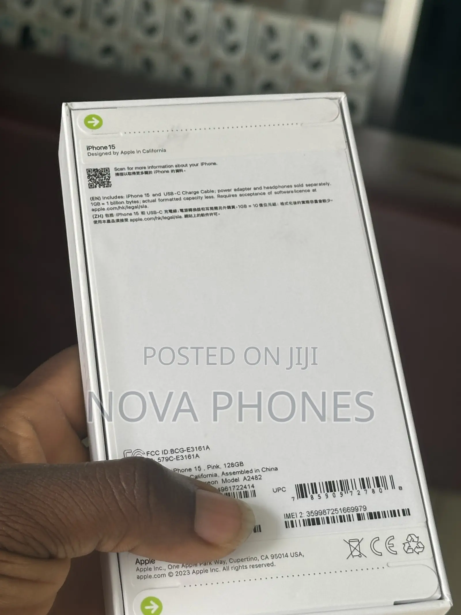 New Apple iPhone 15 128 GB Pink