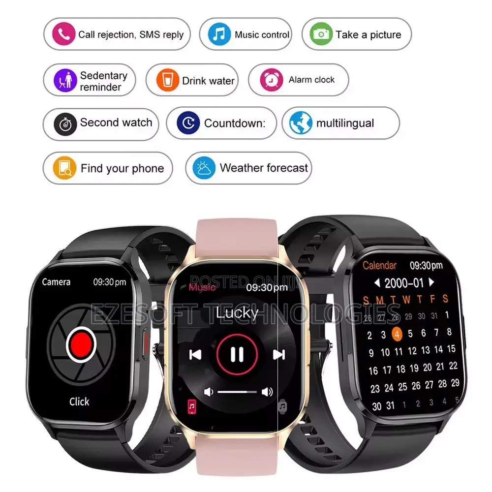 SENBONO Air3 Smart Watch AMOLED HD Display, Bluetooth Calling