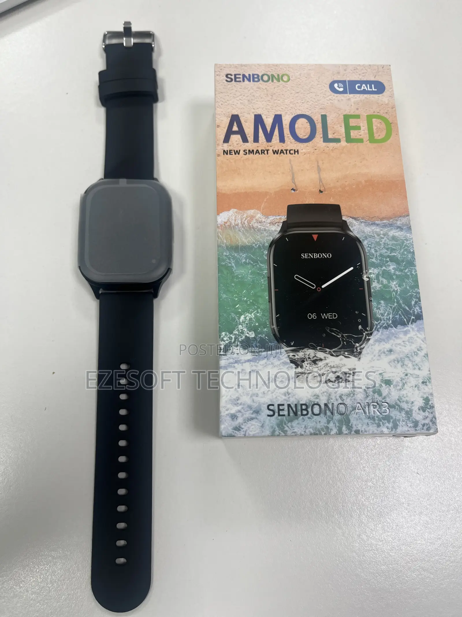 SENBONO Air3 Smart Watch AMOLED HD Display, Bluetooth Calling