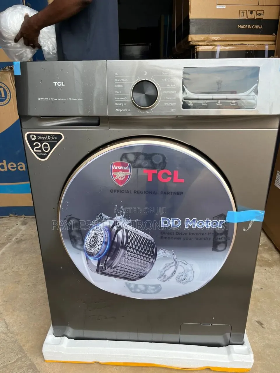 TCL P1109flg” Front-Load-Invertor-Washing-Machine-9Kg P1109FLG