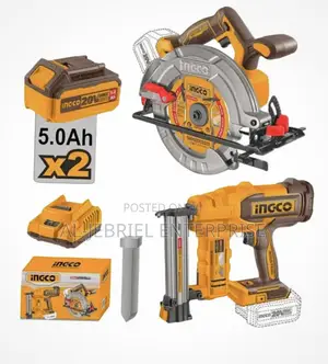 Ingco Cordless 20V Circular Saw + Brad Nailer 35mm