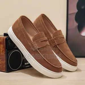 Suede Loafers Men Flat Shoes