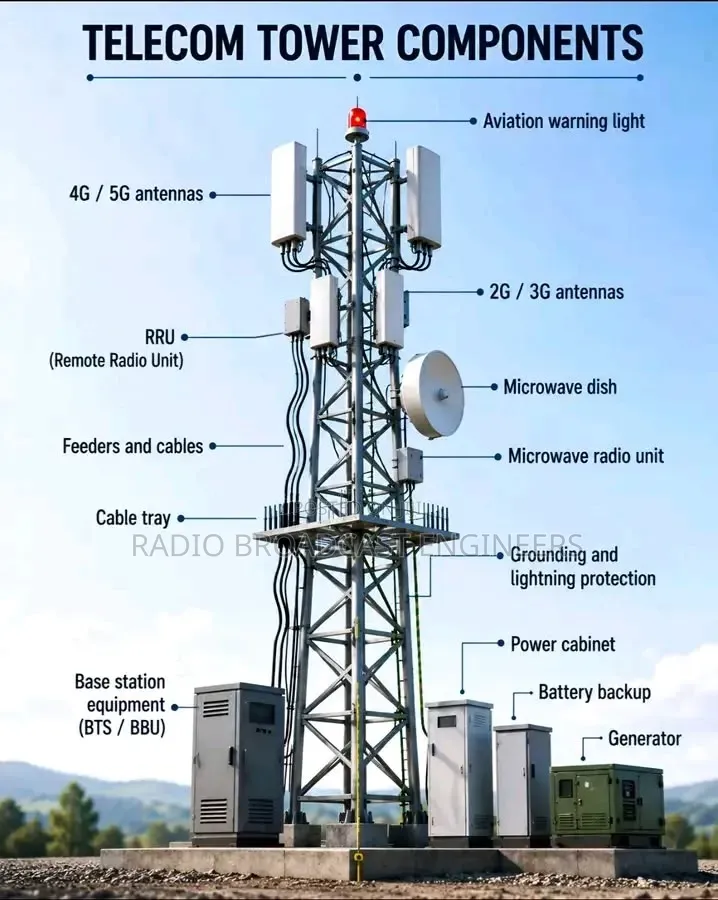 Telecommunications/ Broadcasting Tower/ Engineers, Ragers/Builders