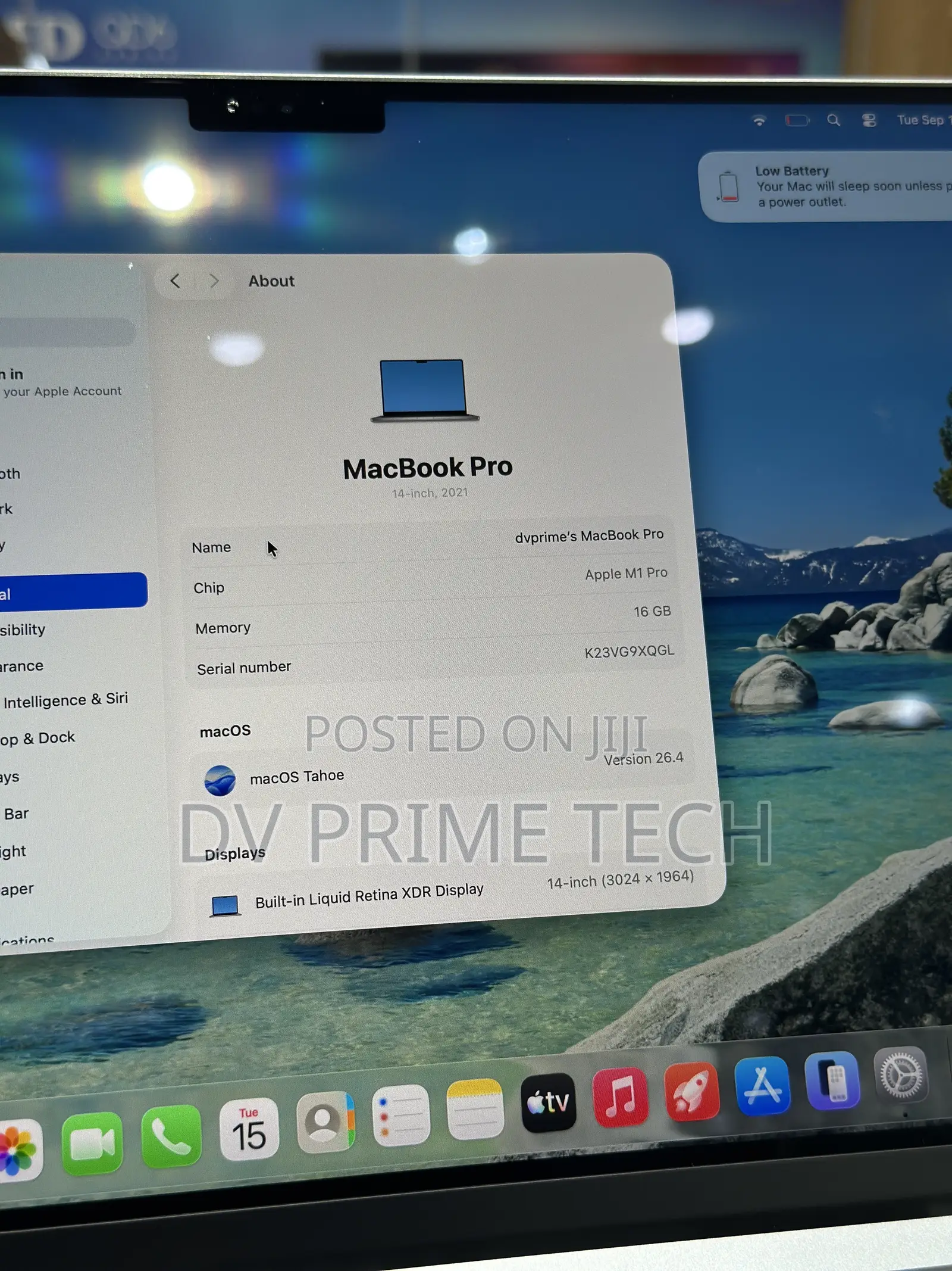 Laptop Apple MacBook Pro 16GB Apple M1 SSD 512GB