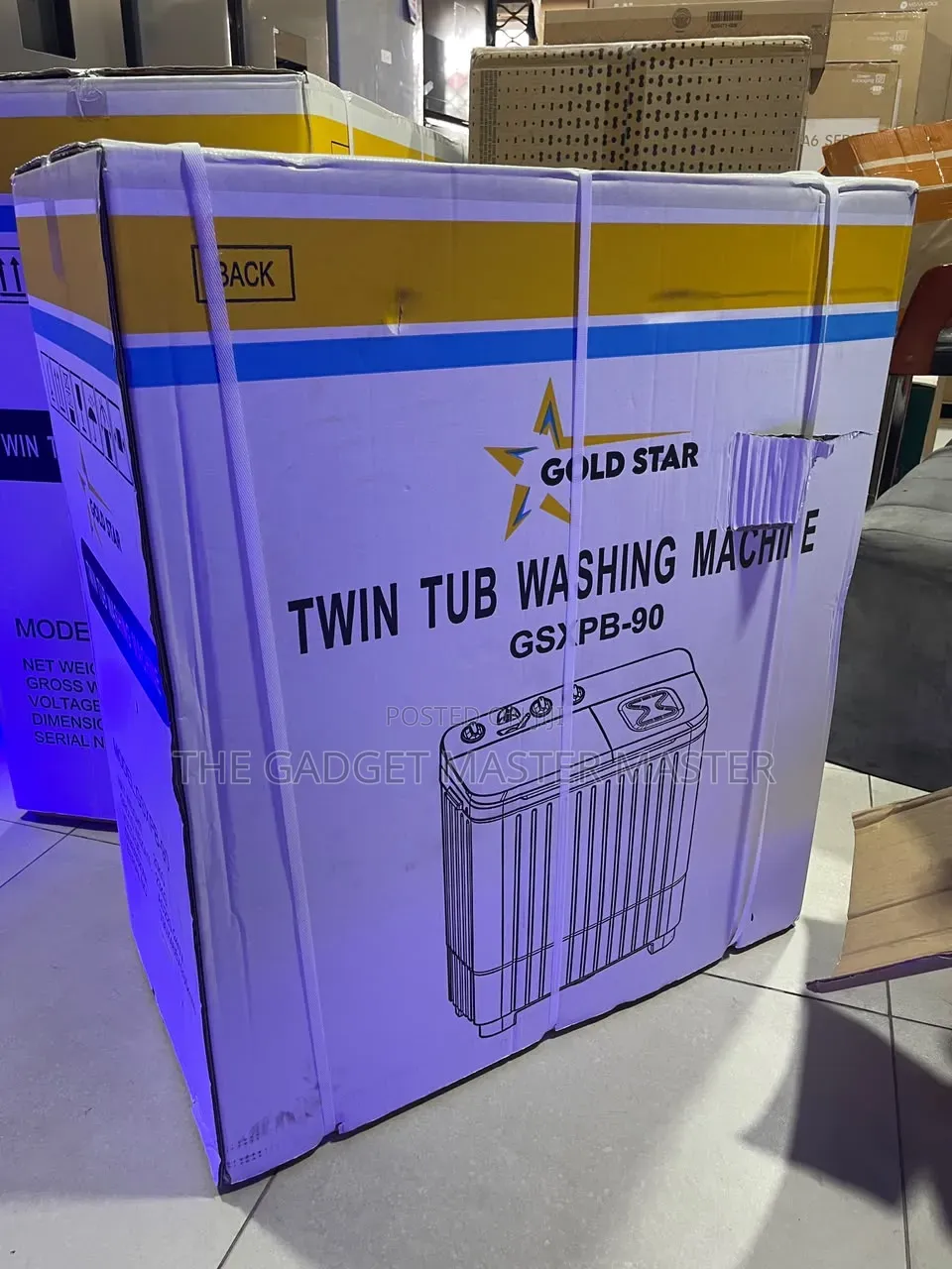 Gold Star GSXPB-90 Twin Tub 20KG Top Load Washing Machine