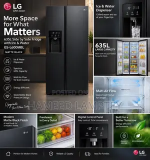 LG 635L Side by Side Fridge