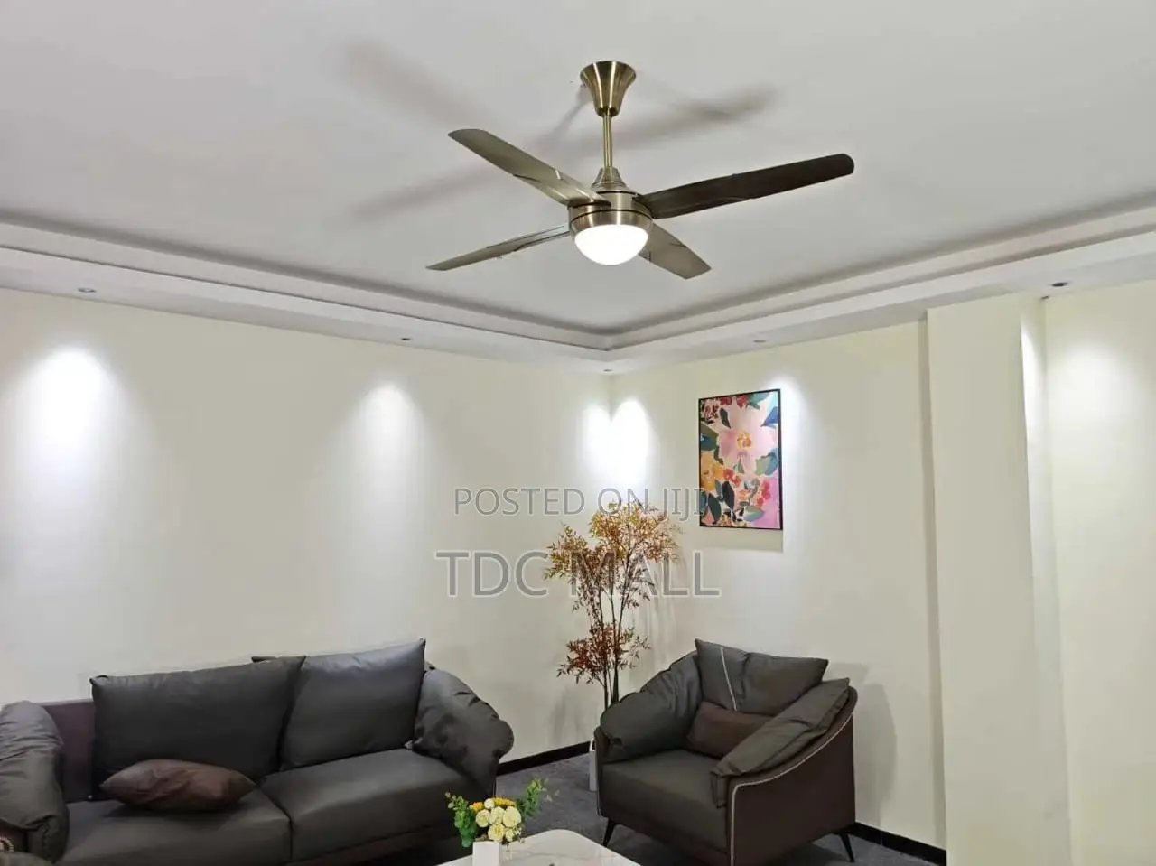 Modern Ceiling Fanlight With Remote - 4 Blades