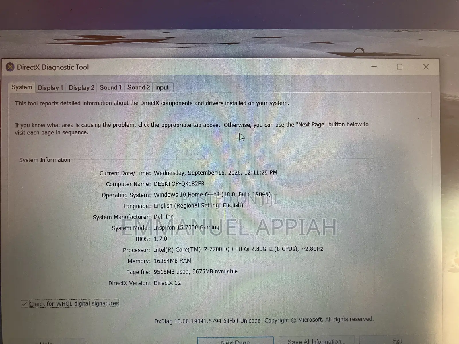 Laptop Dell Inspiron 15 16GB Intel Core i7 SSD 512GB
