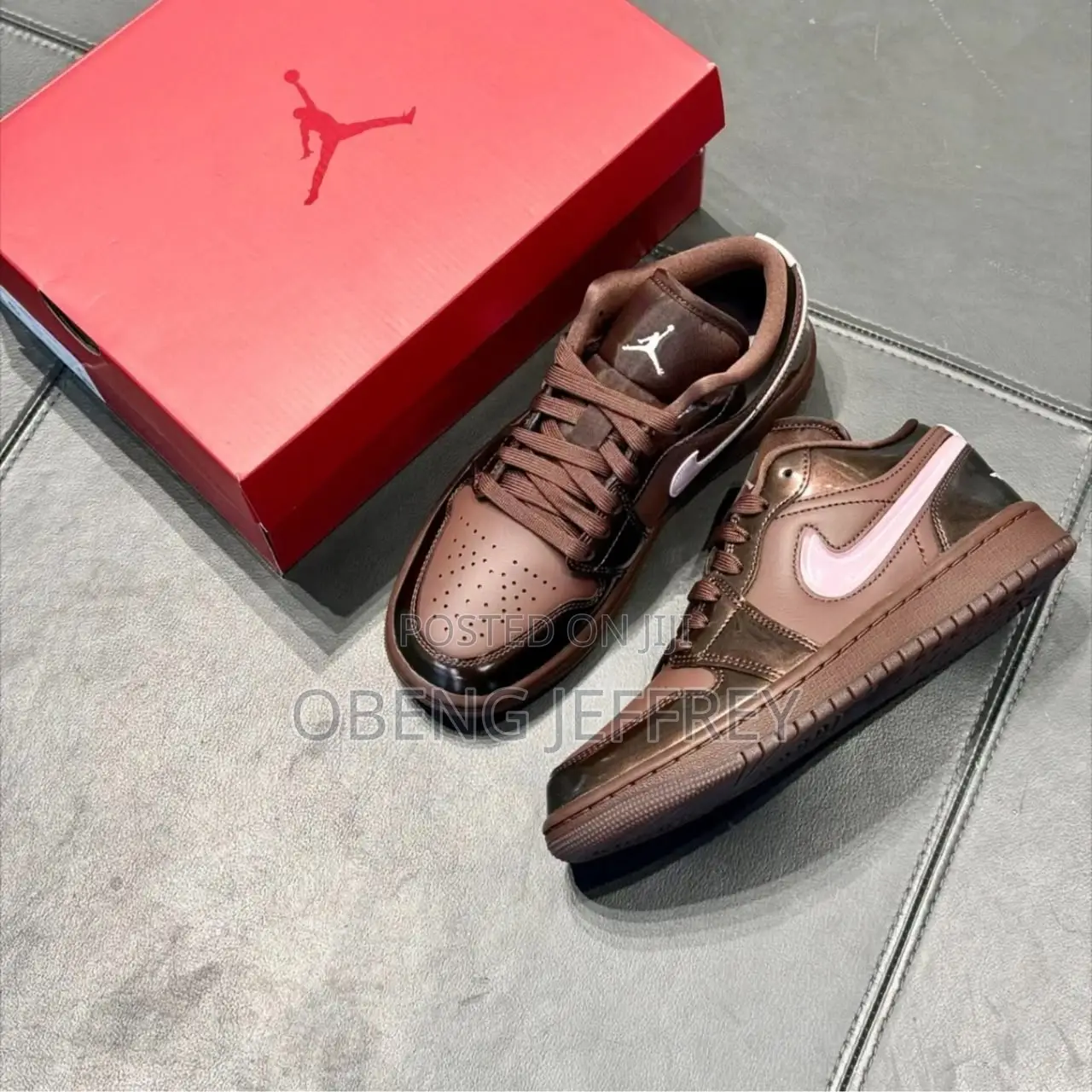 Original Air Jordan 1 Low Patent Leather Brown
