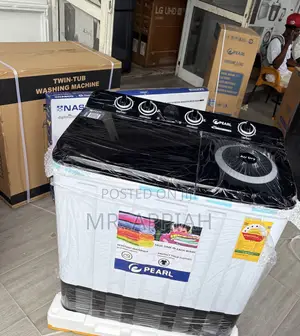 Premium 12kg Twin Tub Washing Machine(White/Black)