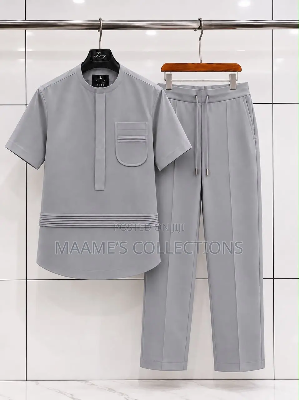 Men's Two-Piece Traditional African Senator Suit Set