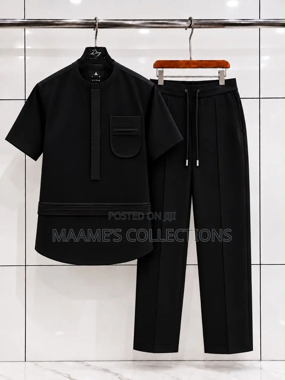 Men's Two-Piece Traditional African Senator Suit Set