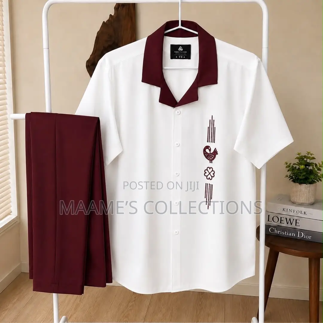 Men's Two-Piece Traditional African Senator Suit Set