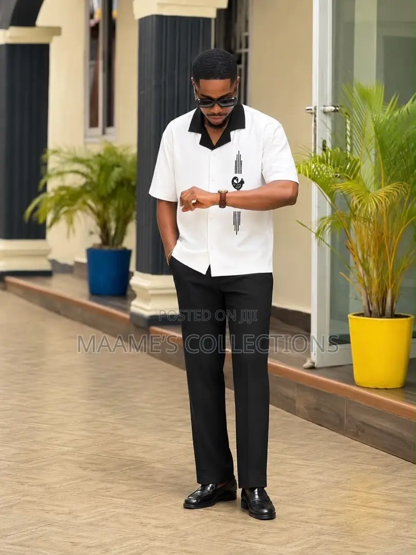 Men's Two-Piece Traditional African Senator Suit Set