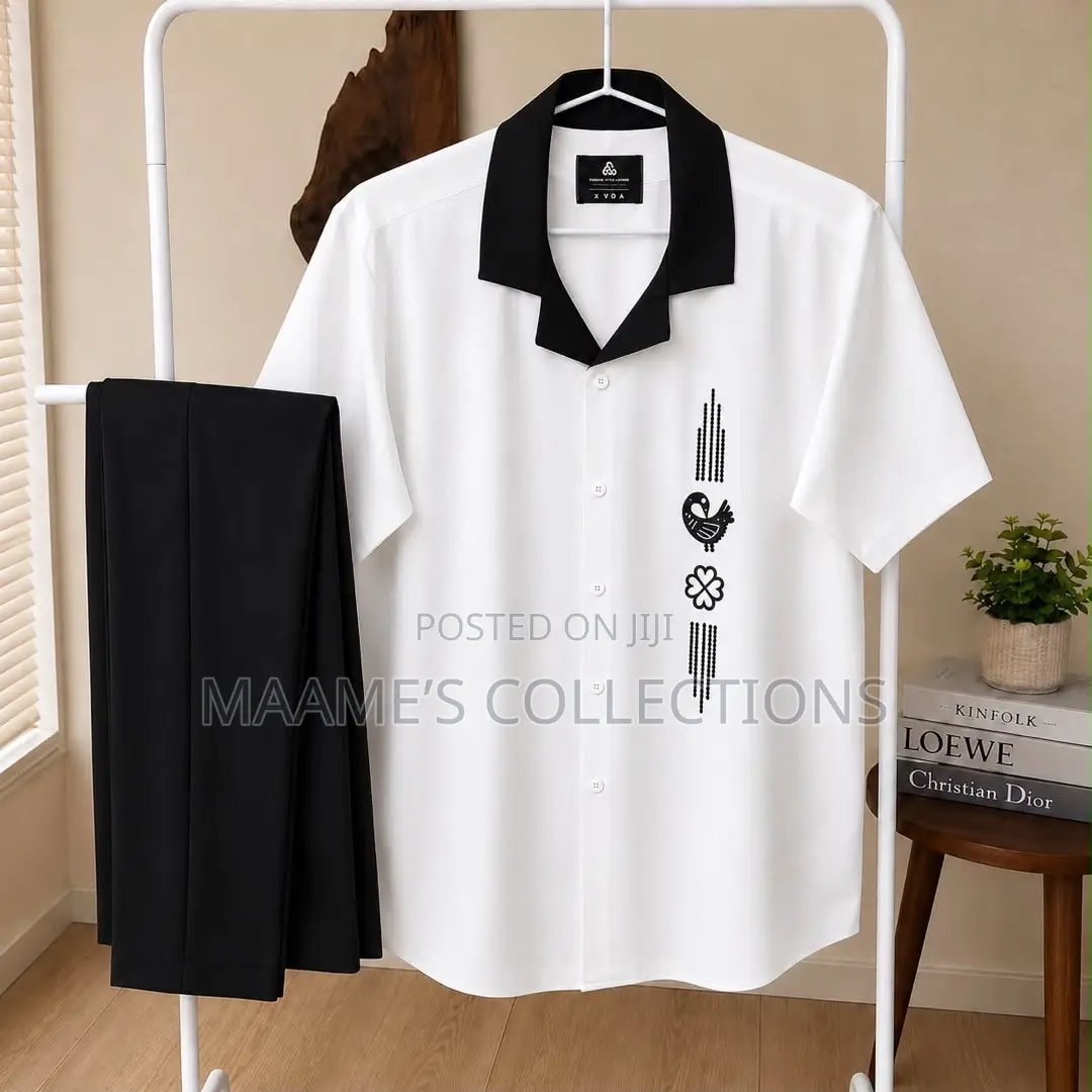 Men's Two-Piece Traditional African Senator Suit Set