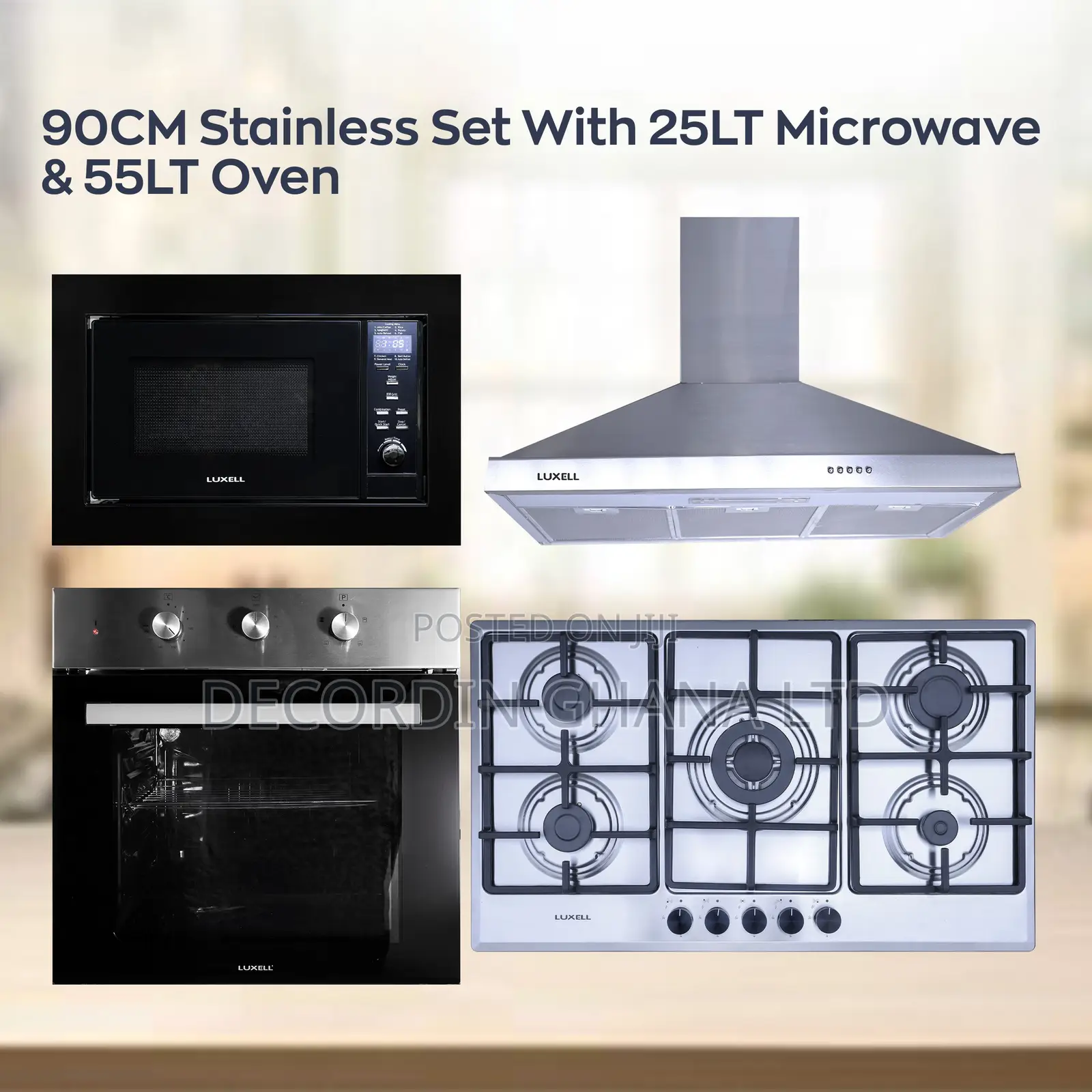 90cm Stainless Set With 55Lt Oven and 25Lt Microwave
