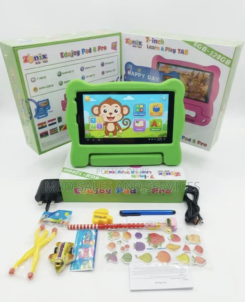 Zynix Edujoy Pad 8 Pro Android Kids Tablet 128gb+6gb - Green