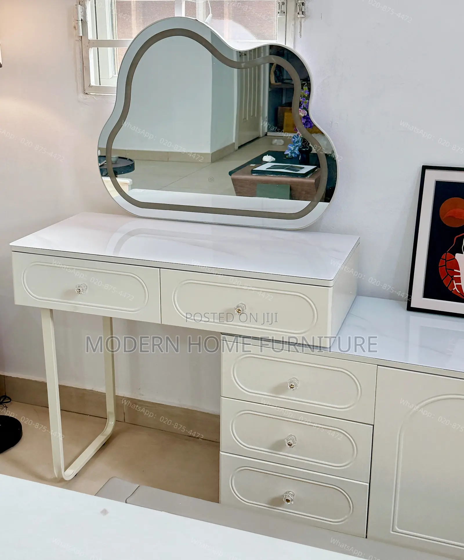 Luxury White Dressing Table | Imported