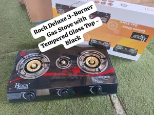 Roch 3-Burner Deluxe Gas Cooker – Strong Tempered Glass Top