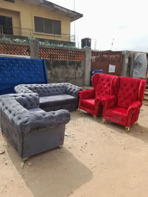 Luxury Velvet Chesterfield or Royal Tufted Sofa Set