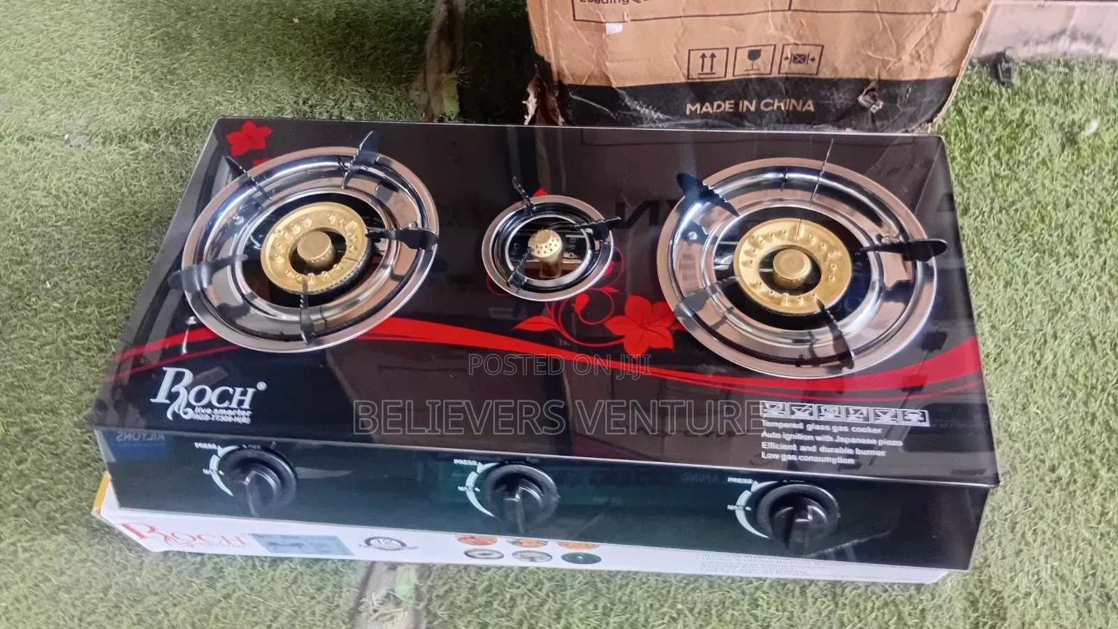 Roch 3 Burners Gas Cooker – Built for Everyday Cooking