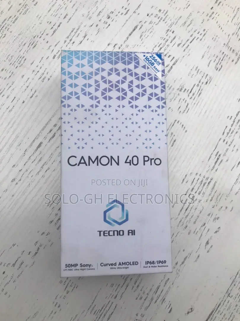 New Tecno Camon 40 Pro 5G 256 GB Black