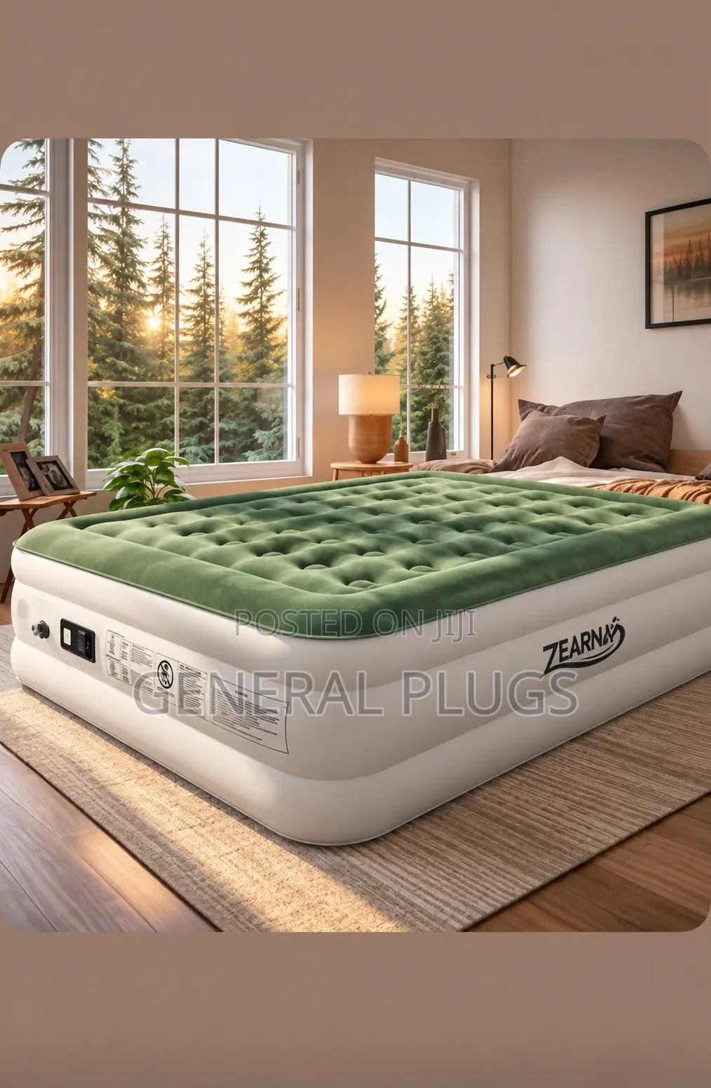 Inbuilt Tough Strong Inflatable Air Mattress Plus Automatic Pump