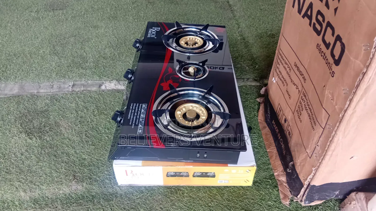 Roch 3 Burners Gas Cooker – Reliable Kitchen Performance