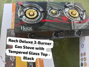 Roch Deluxe 3-Burner Stove – Quality Gas Cooker With Elegant Tempered