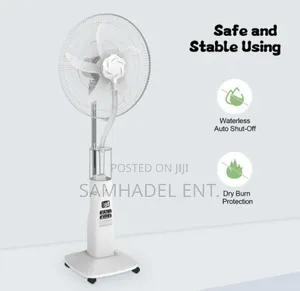 Solar/Electric Rechargeable Mist Fan