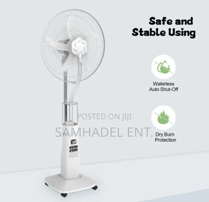 Solar/Electric Rechargeable Mist Fan