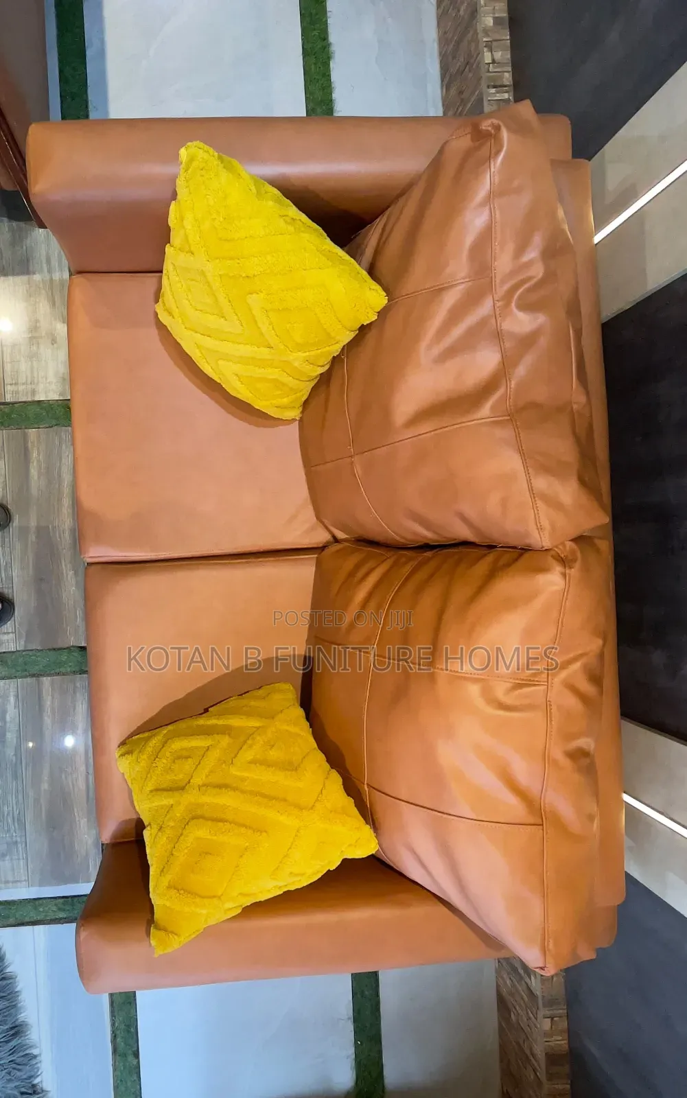 2 in 1 Burnt Orange Sofa