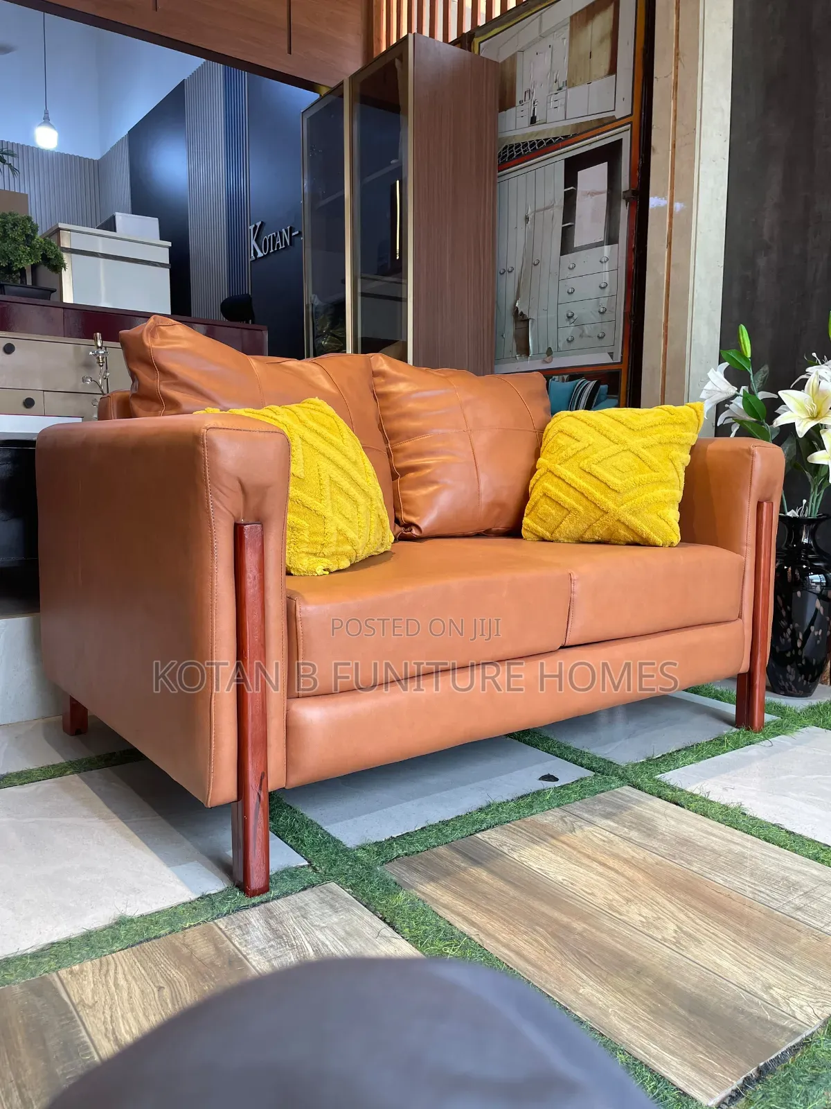 2 in 1 Burnt Orange Sofa