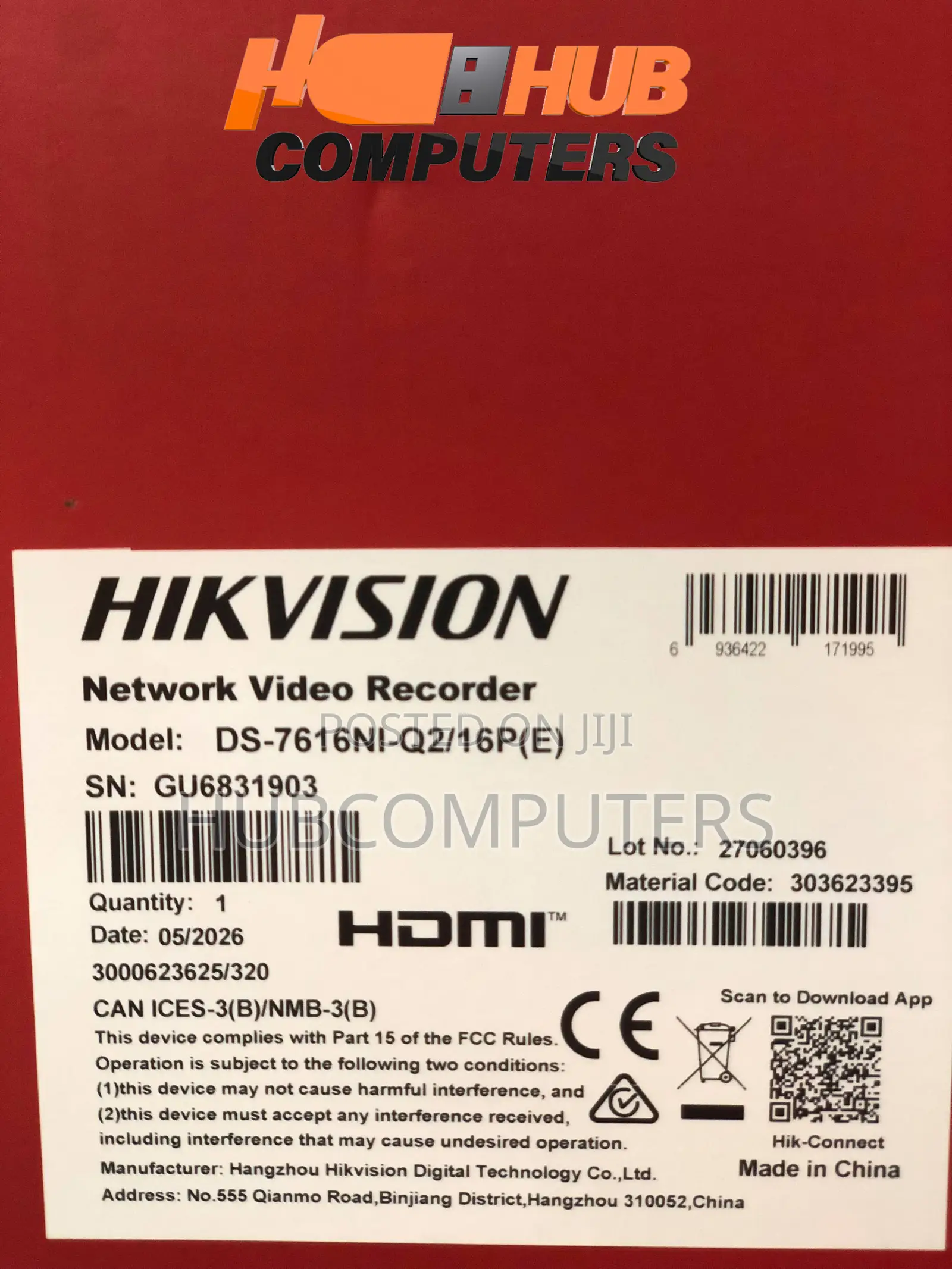 Hikvision DS-7616NI-Q2/16P(E) 4mp 16 Channel NVR