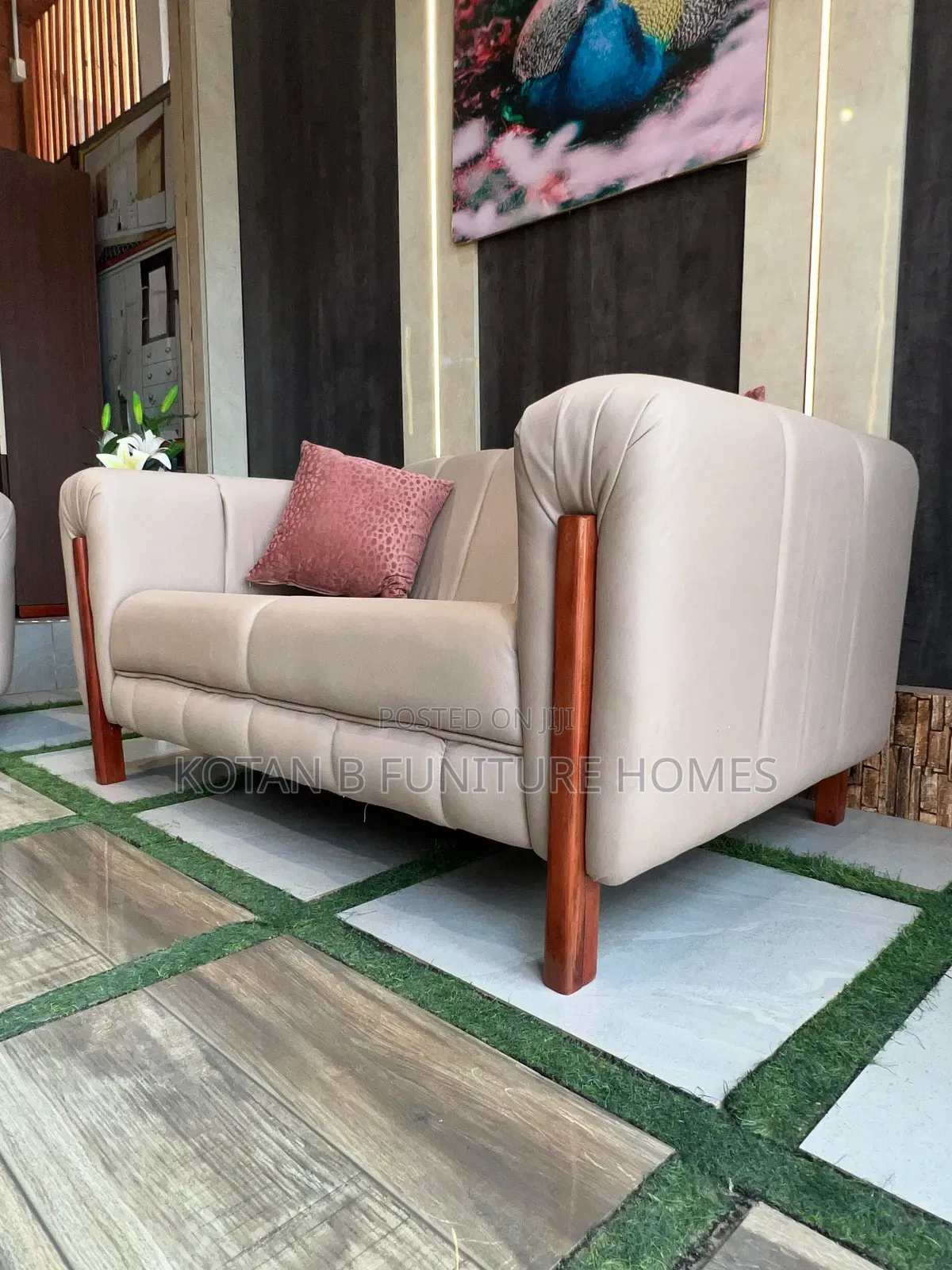 2 in 1 Cream Sofa