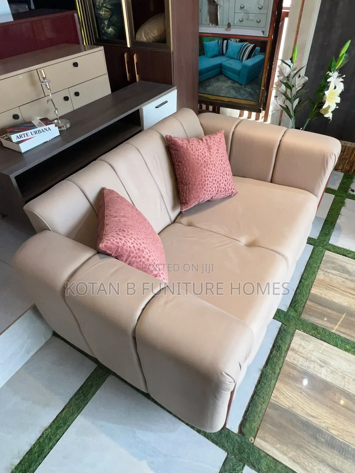 2 in 1 Cream Sofa