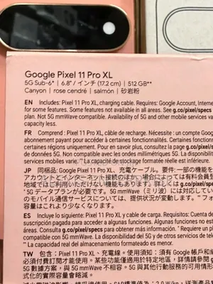 New Google Pixel 11 Pro XL 512 GB Pink