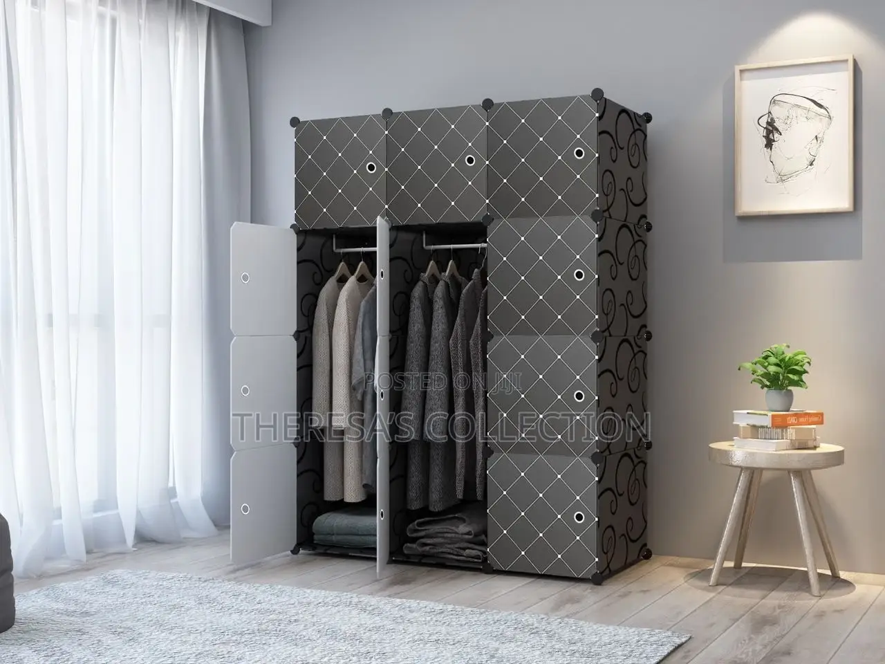 12 Cubes Plastic Wardrobe