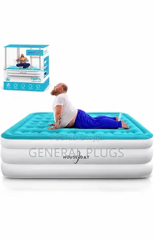 Heavy Duty Luxury Inflatable Inbuilt Pump Double Air Mattress