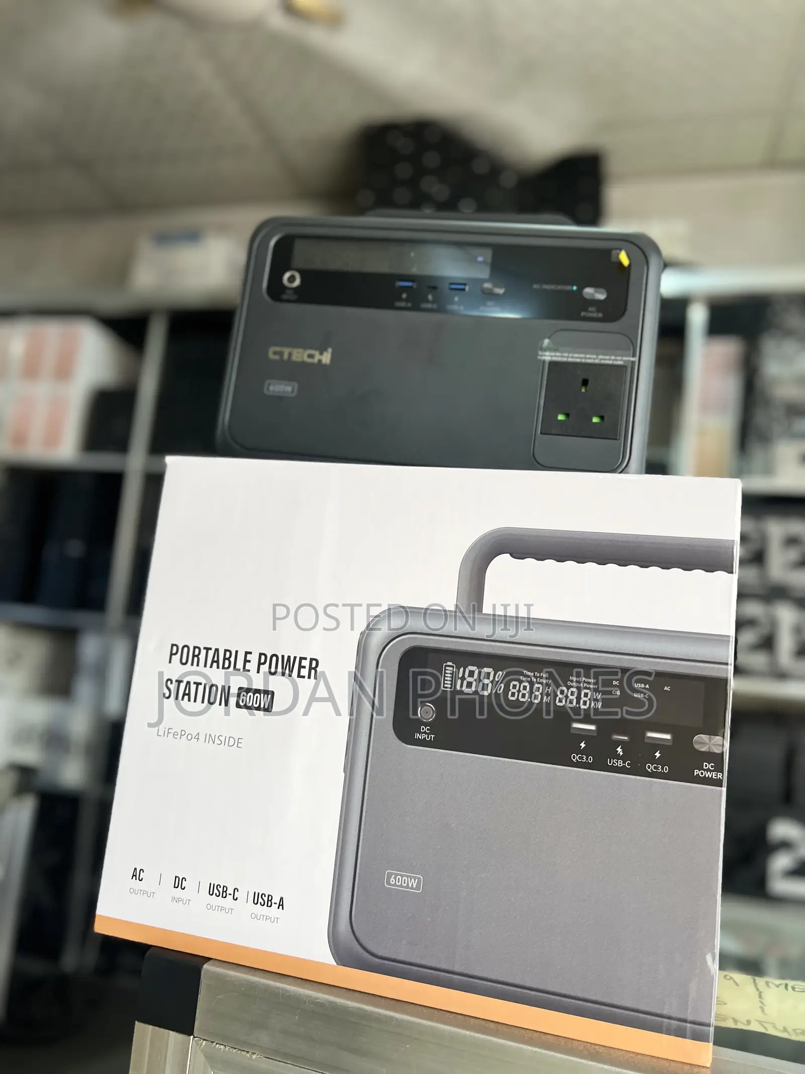 CTECHI 600W Portable Power Station | LiFePO4 Battery
