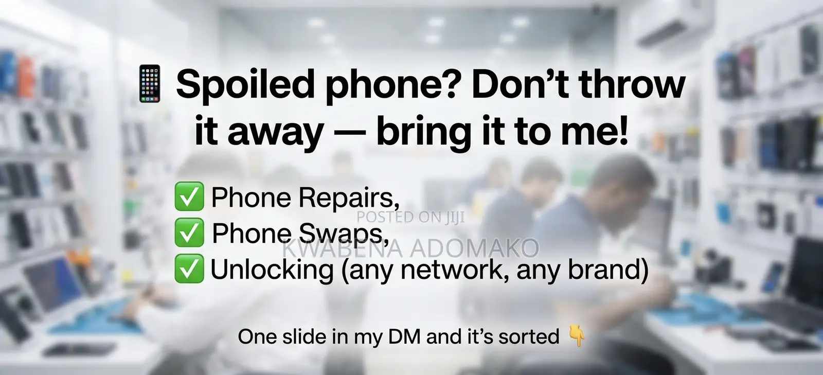 Phone Repairs , Unlocking Swaps