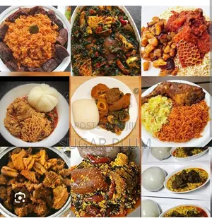 Nigerian Food and Fruit Salad