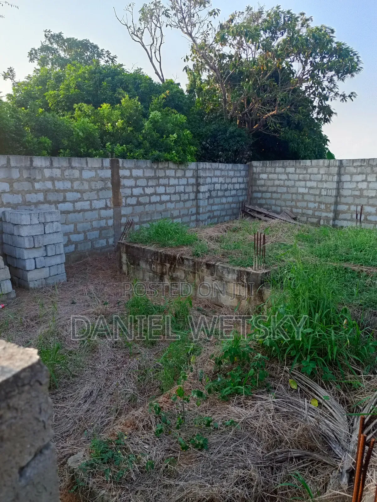 Fenced Half Plot With 3 Bedroom Footings for Sale