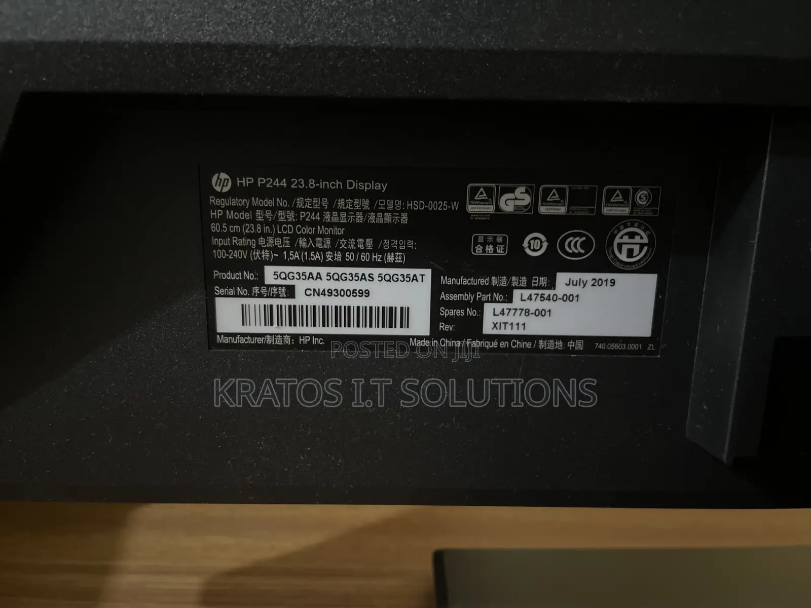 Desktop Computer HP 290 G9 8GB Intel Core i5 HDD+SSD 500GB