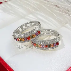 Cubic Inlaid Rainbow Earring