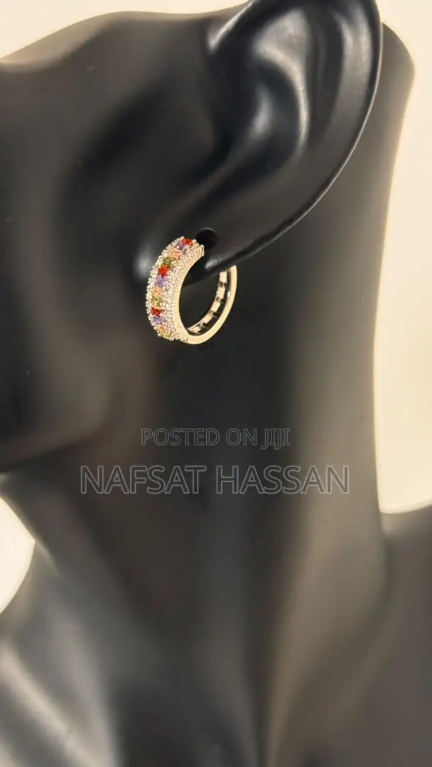 Cubic Inlaid Rainbow Earring