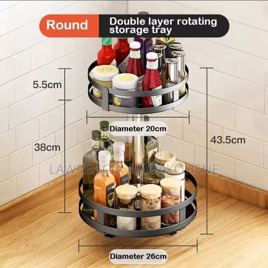 2 Tier Rotating Spice Rack