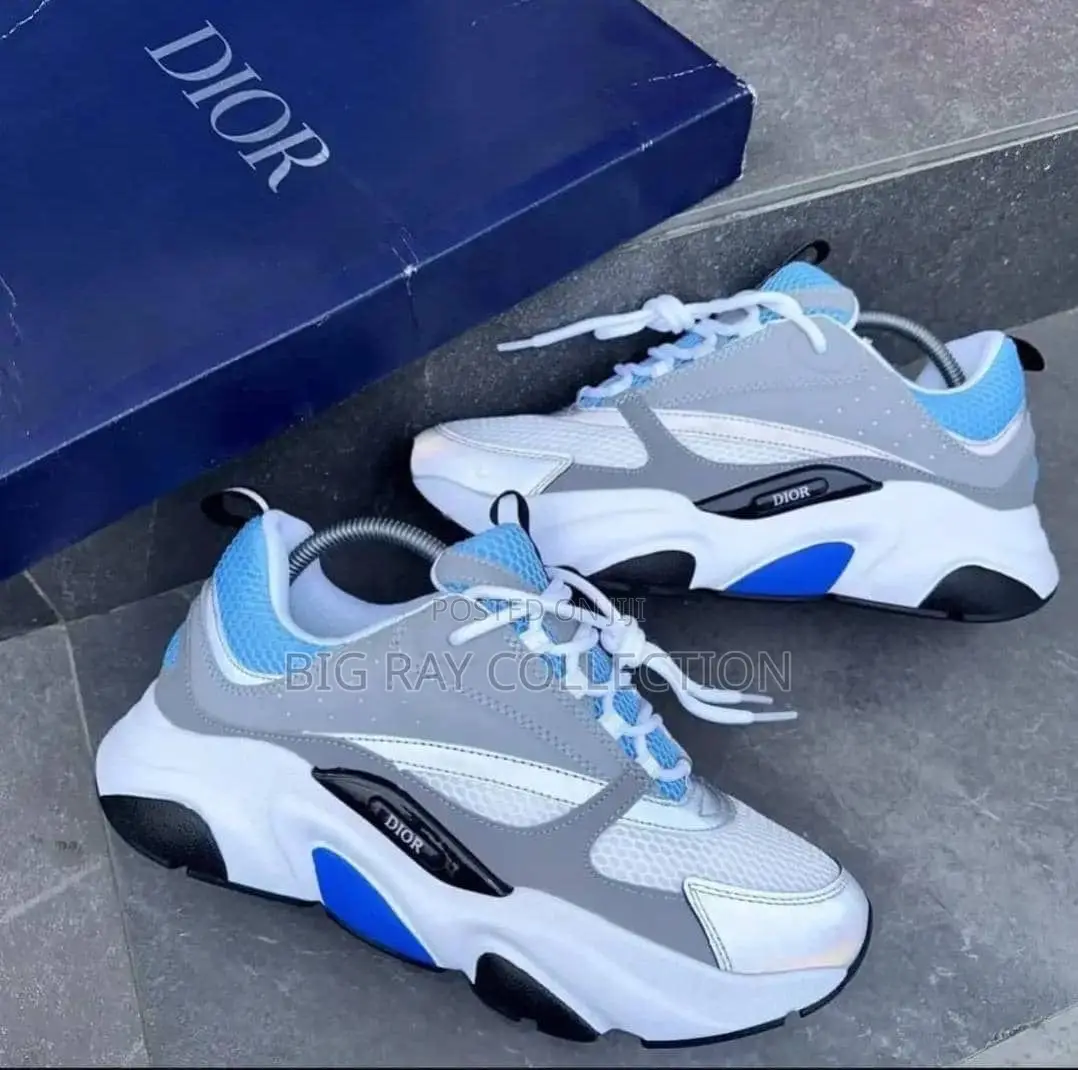 White, Grey, and Blue Dior B30.